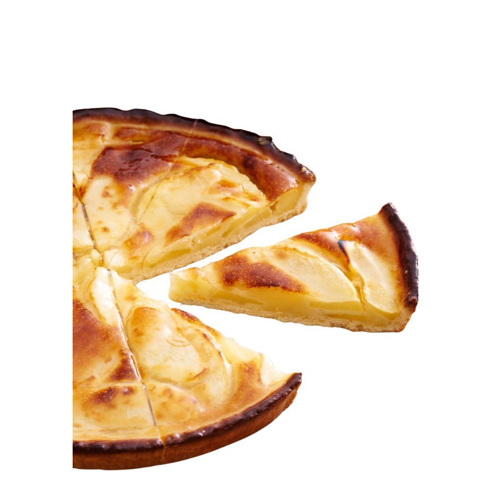 Wholesale White Toque Case Normandy Apple Tart Pre-Cut- Bulk