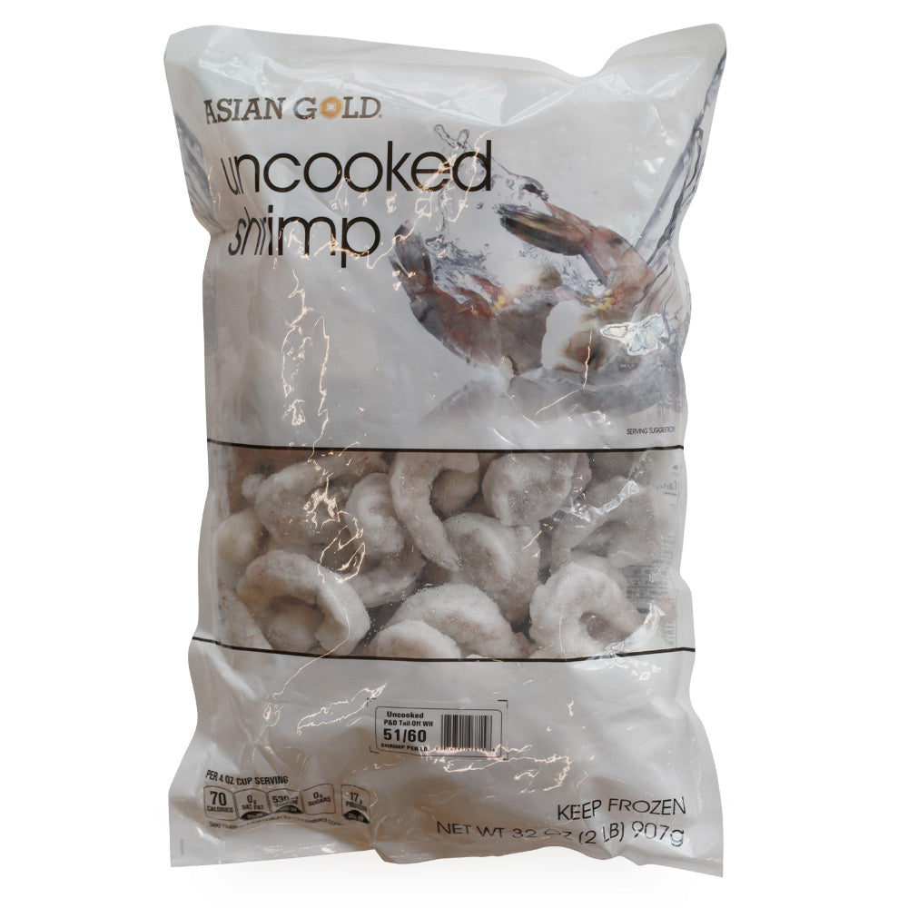Wholesale Asian Gold Each 51-60 White Shrimp P&D T-Off- Bulk