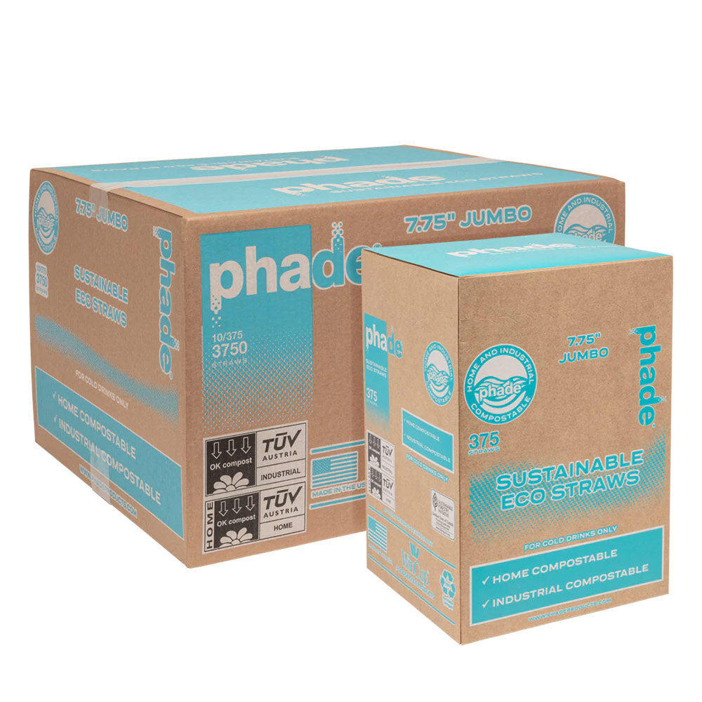 Wholesale Phade Case 7.75In Ecofriendly Wrapped Jumbo Straws- Bulk