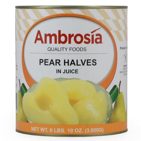Wholesale Ambrosia Case Pear Halves In Natural Juice- Bulk