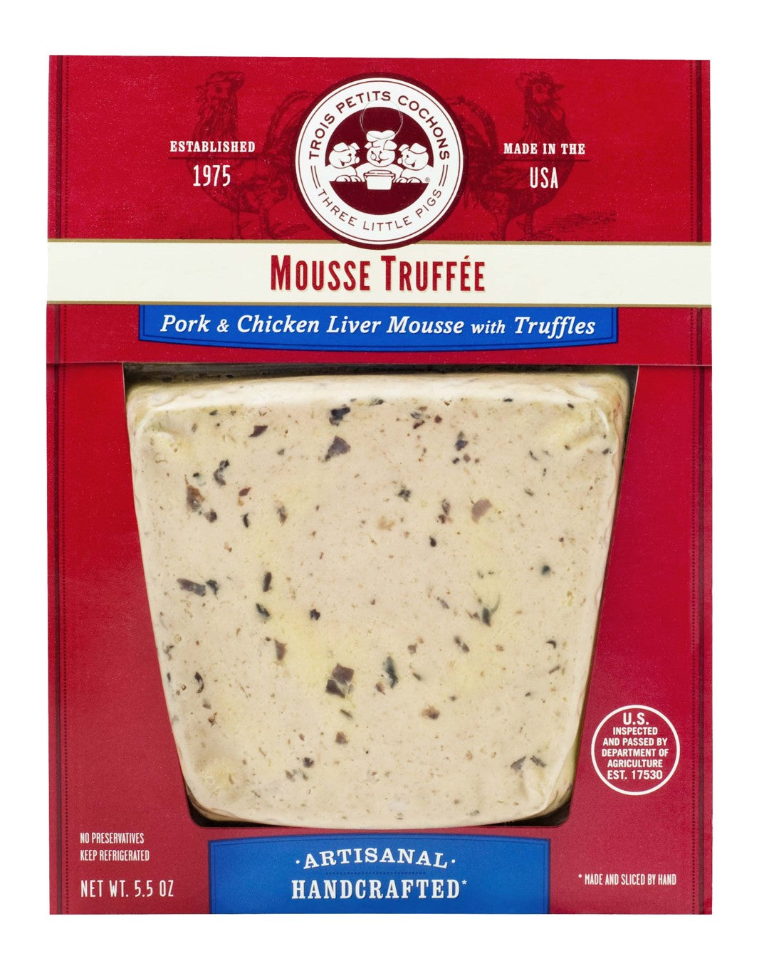 Wholesale Les Trois Mousse Truffe Slices 8/5.- Bulk