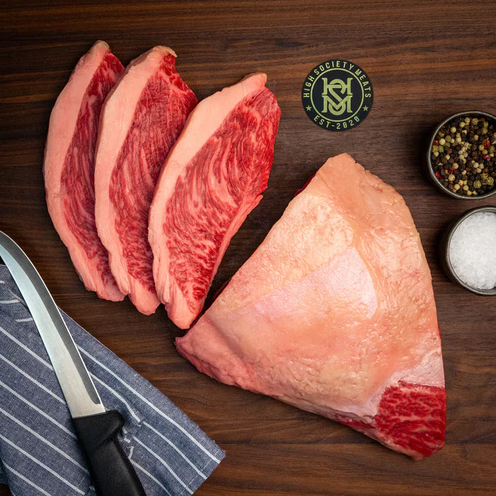 Wholesale Sir Harry Citrus Wagyu Striploin 0x1 Citrus Fed BMS 8-9 12lb- Bulk