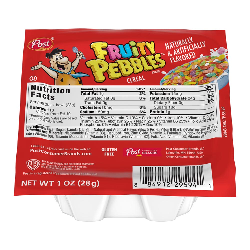 Wholesale Post Fruity Pebbles Cereal | 1 oz- Bulk