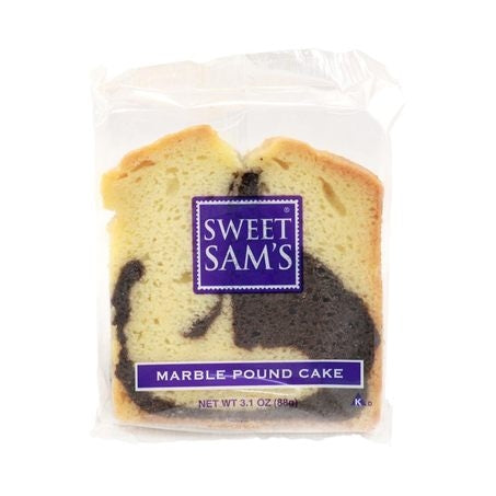 Wholesale Sweet Sam'S Case Individually Wrapped Marble Pound Cake Slices- Bulk