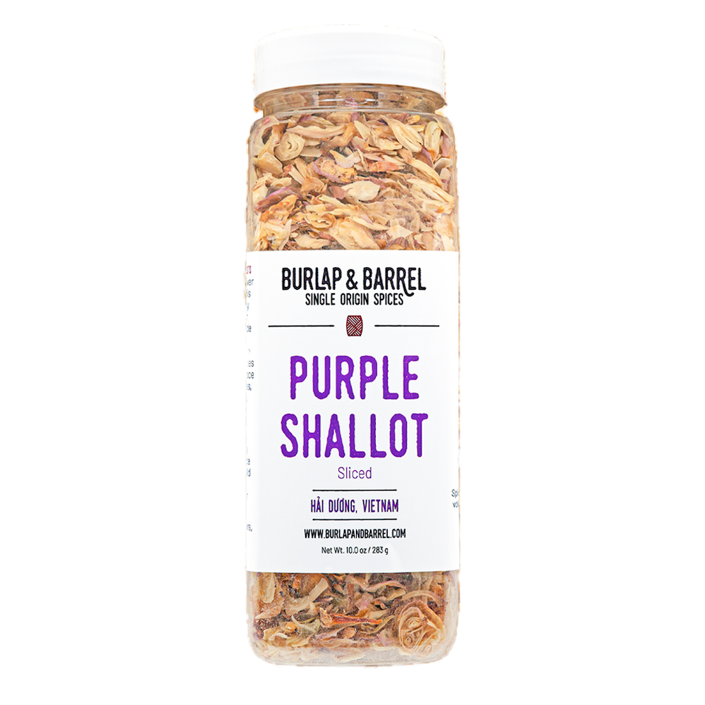 Wholesale Burlap & Barrel Purple Shallot Slices 10oz- Bulk
