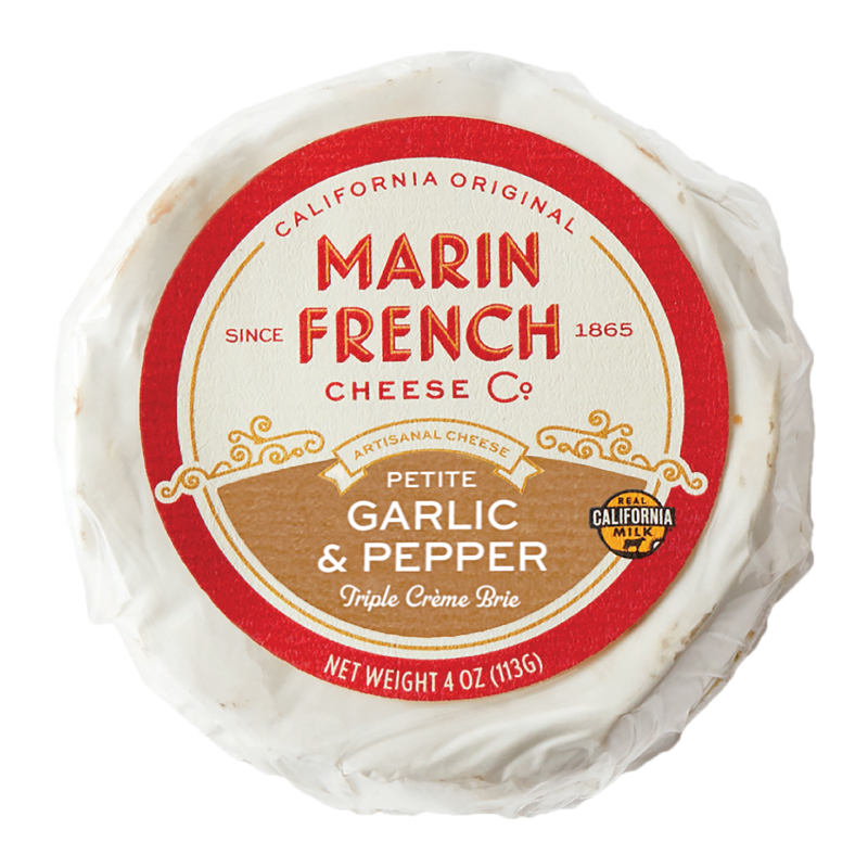 Wholesale Marin Garlic/Peppr Trple Creme Brie- Bulk