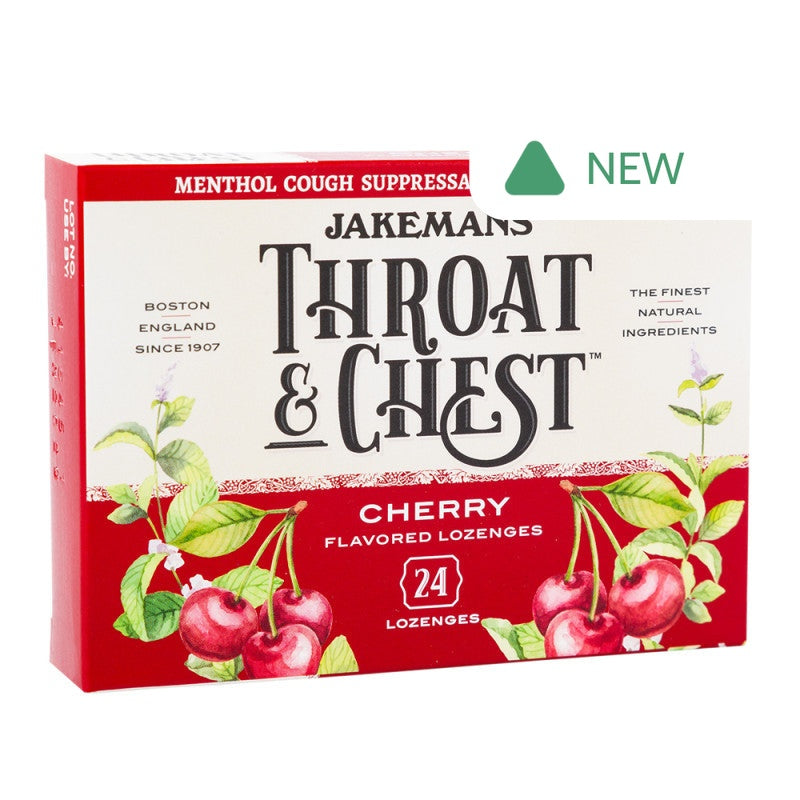 Wholesale Jakemans Throat & Chest Cherry Cough Drops 24 Pc 3 Oz Box- Bulk