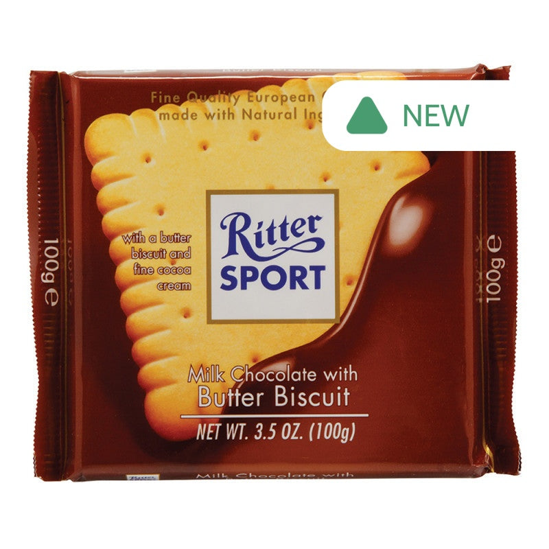 Wholesale Ritter Sport Milk Chocolate With Butter Biscuit 3.5 Oz Bar- Bulk