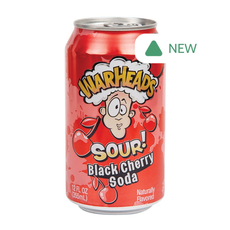 Wholesale Warheads Sour Black Cherry Soda 12 Oz Can- Bulk