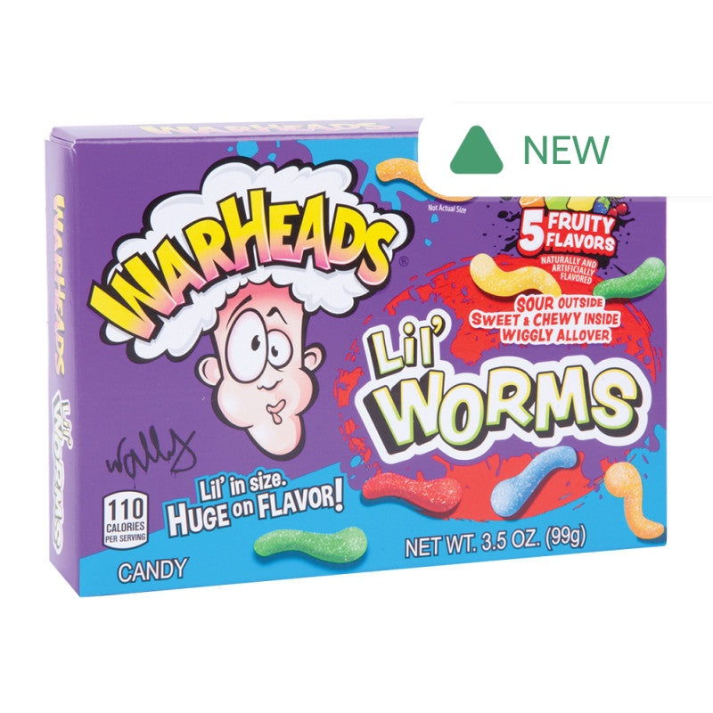 Wholesale Warheads Lil Worms 3.5 Oz Theater Box- Bulk