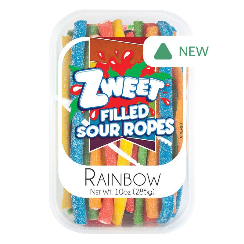 Wholesale Zweet Rainbow Sour Ropes 10 Oz Tub *Sf Dc Only*- Bulk