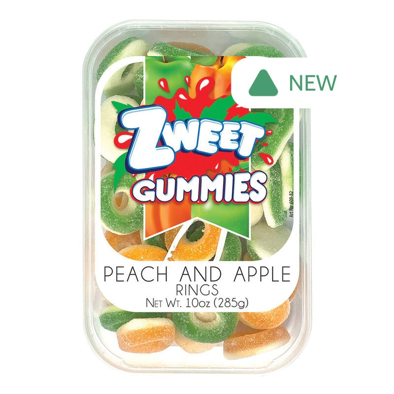Wholesale Zweet Gummy Peach & Apple Rings 10 Oz Tub *Sf Dc Only*- Bulk