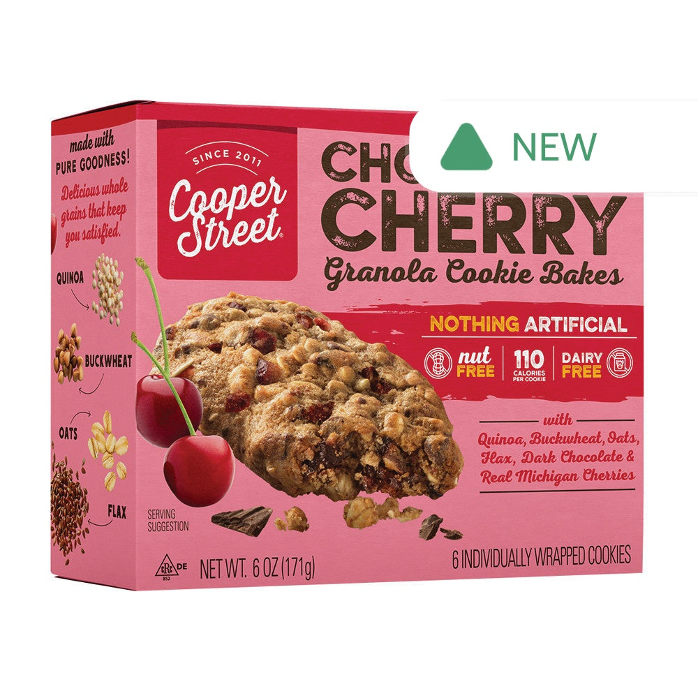 Wholesale Cooper Street Chocolate Cherry Granola Cookie Bakes 6 Oz 6 Ct Box- Bulk