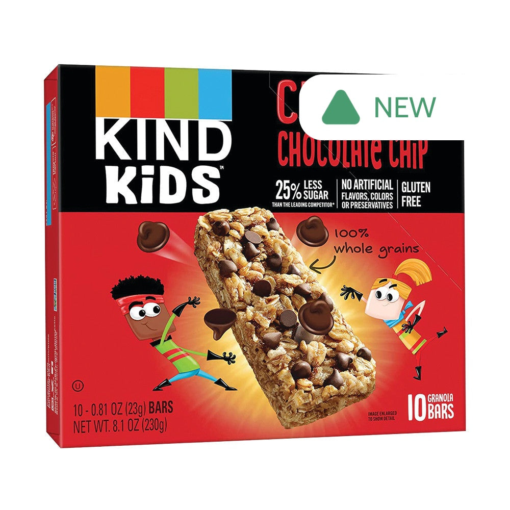 Wholesale Kind Kids Chewy Chocolate Chip Bar 8.10 Oz 10 Count- Bulk