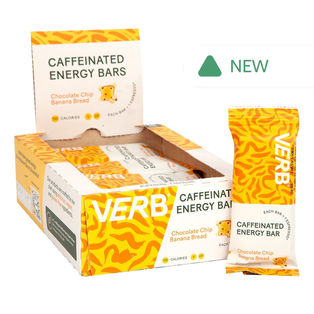 Wholesale Verb Chocolate Chip Banana Bread Energy Bars 0.92 Oz- Bulk