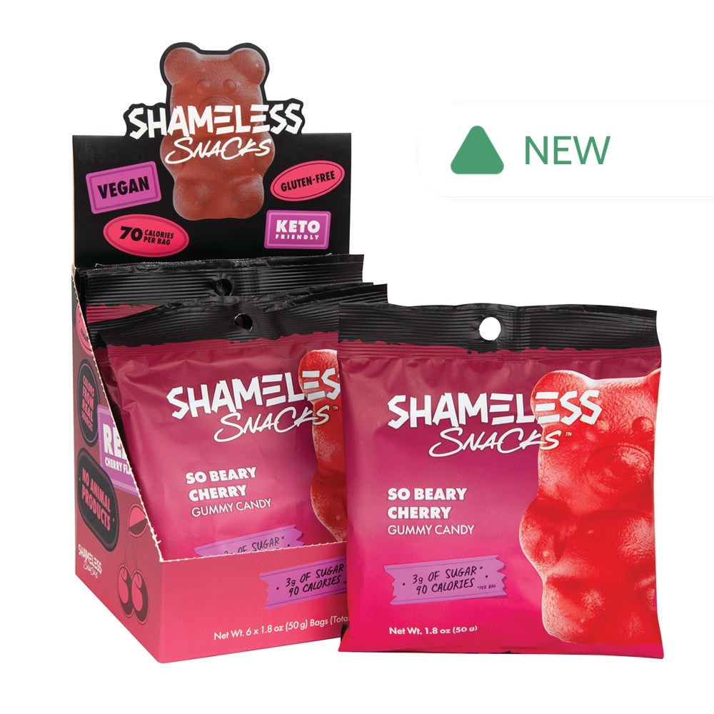 Wholesale Shameless Snacks Beary Cherry Gummy Candy 1.08 Oz Bag- Bulk