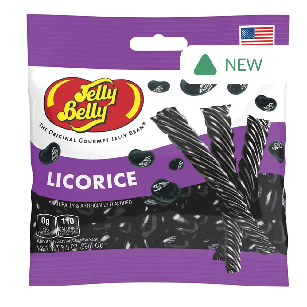 Wholesale Jelly Belly Licorice 3.5 Oz Peg Bag- Bulk