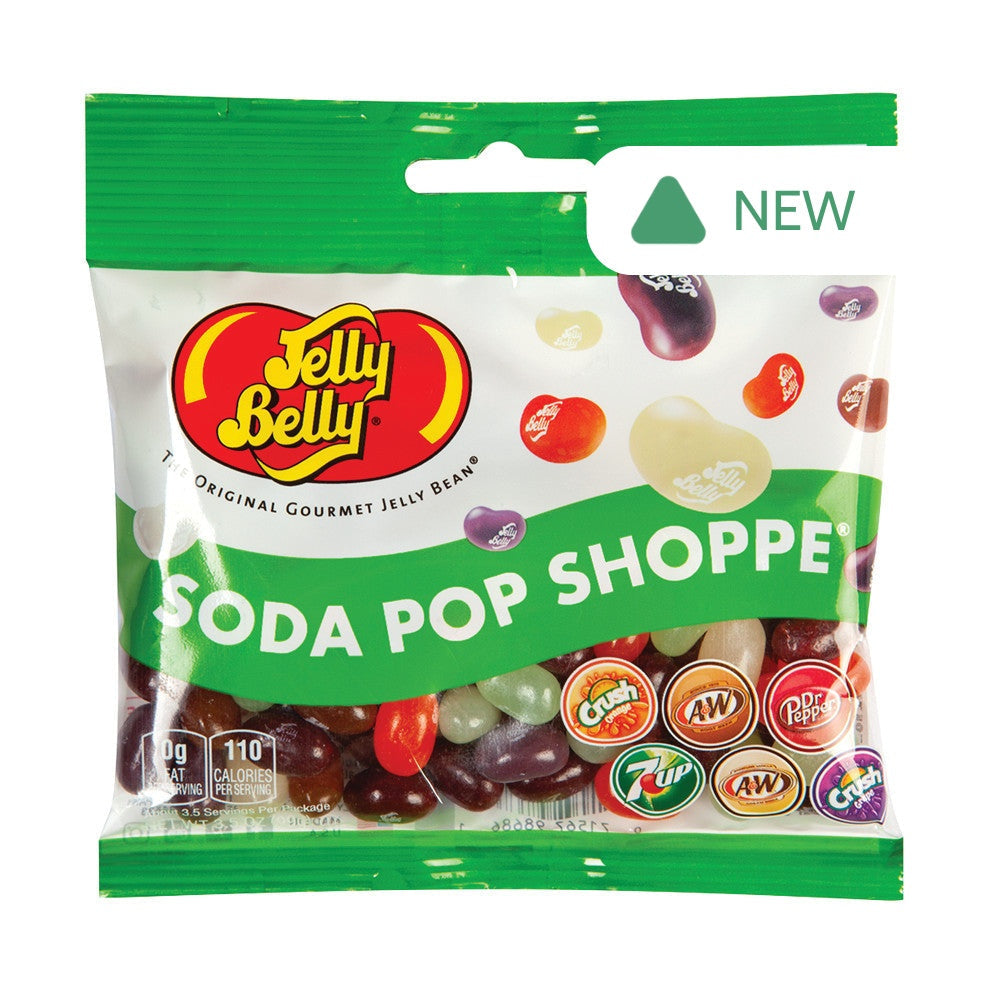 Wholesale Jelly Belly Soda Pop Shoppe Assorted 3.5 Oz Peg Bag- Bulk