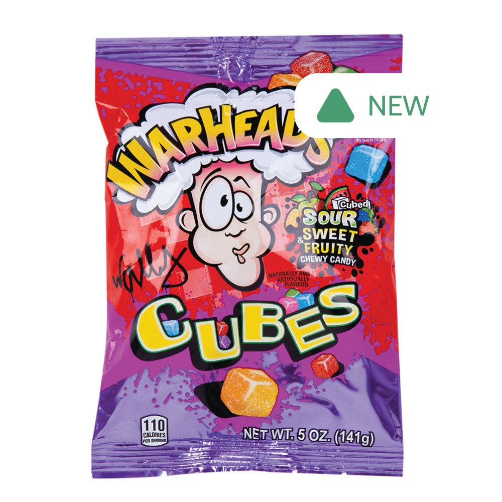 Wholesale Warheads Chewy Cubes 5 Oz Peg Bag- Bulk