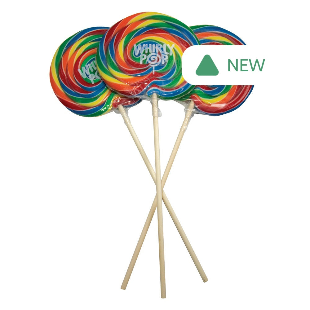 Wholesale Whirly Pop Rainbow Colors 5.25 Inch 6 Oz- Bulk