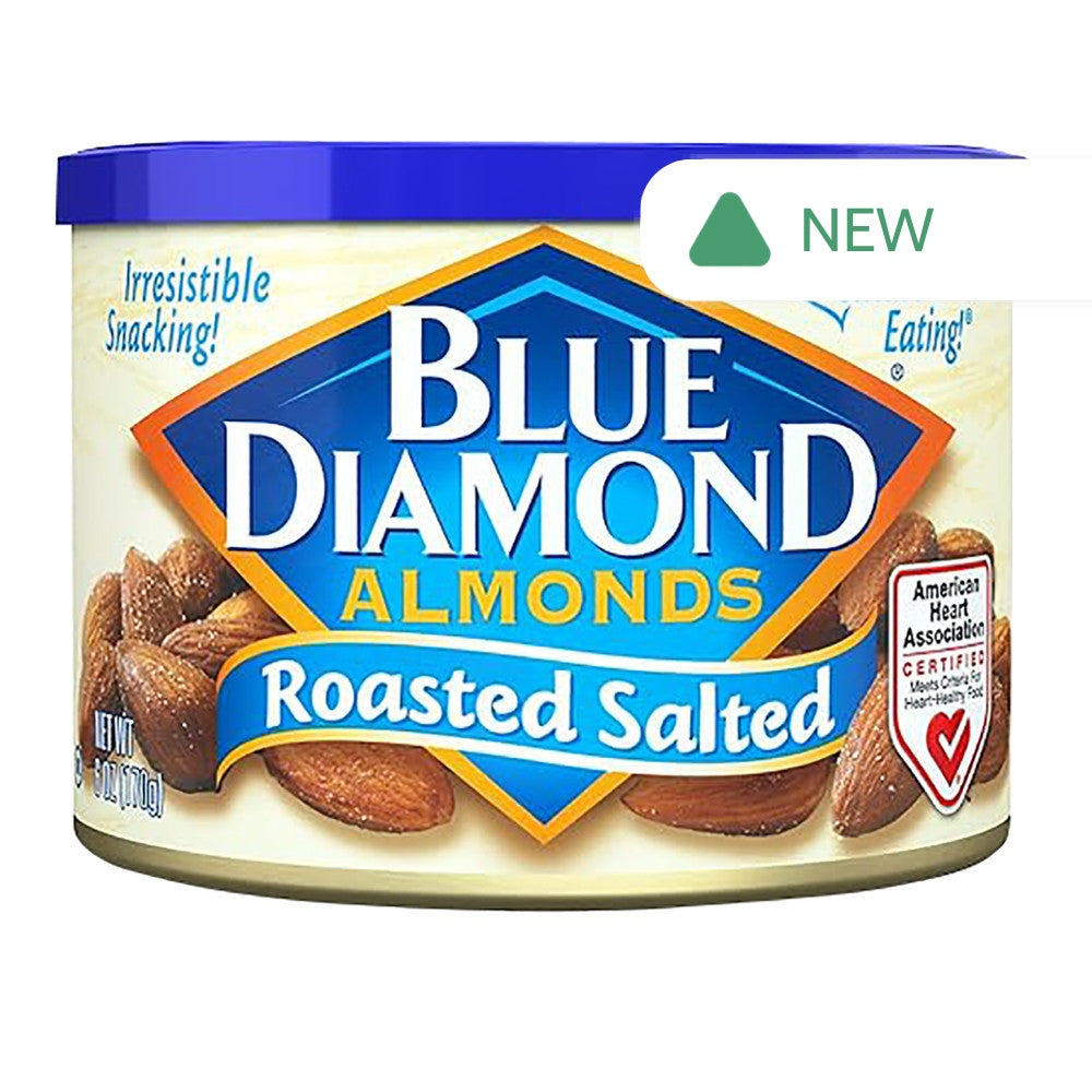 Wholesale Blue Diamond Roasted Salted Almonds 6 Oz Can- Bulk