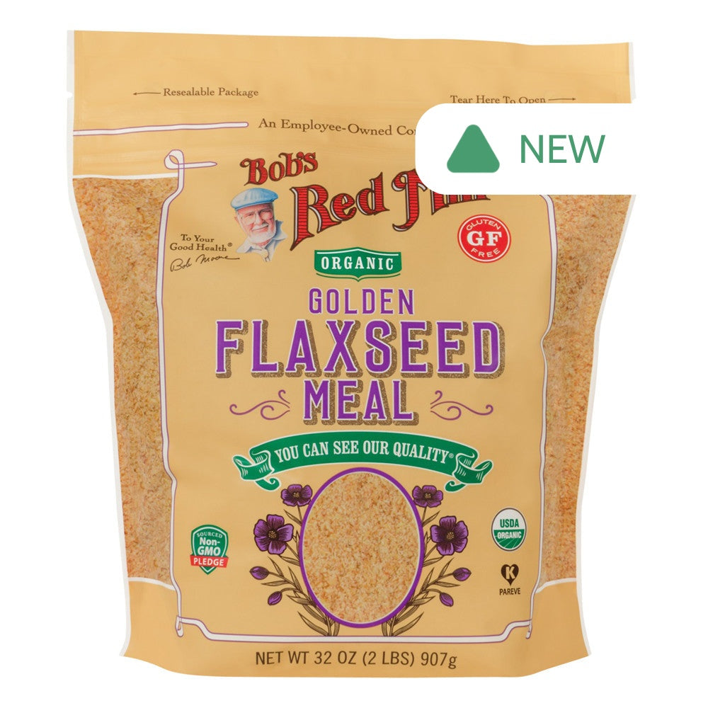 Wholesale Bob'S Red Mill Organic Golden Flaxseed Meal 32 Oz Pouch- Bulk