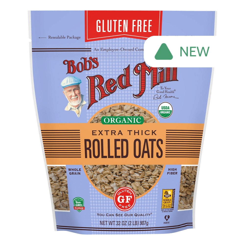 Wholesale Bob'S Red Mill Gluten Free Organic Extra Thick Rolled Oats 32 Oz Pouch- Bulk