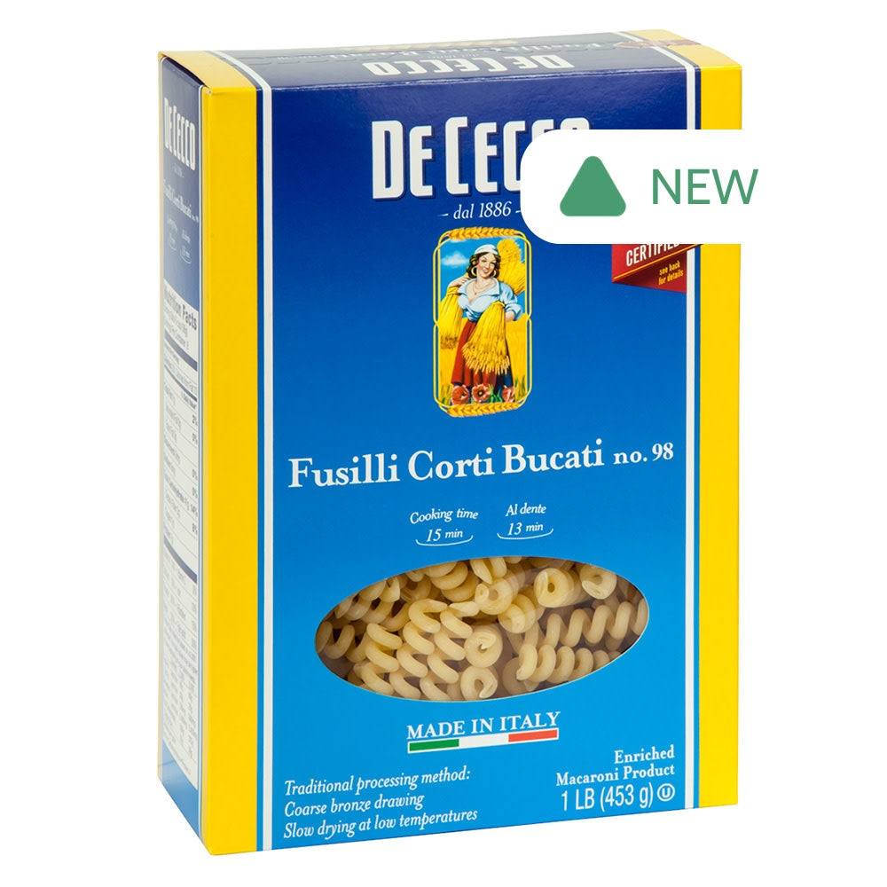 Wholesale De Cecco Fusilli Corti Bucati Pasta 16 Oz Box # 98- Bulk
