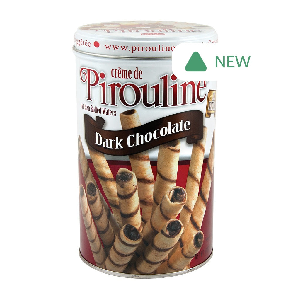 Wholesale Debeuk Pirouline Dark Chocolate Rolled Wafers 14 Oz Tin- Bulk