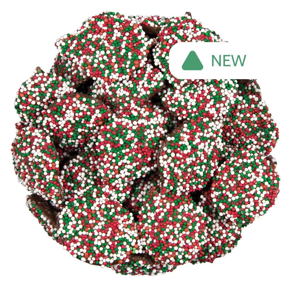 Wholesale BoxNCase Milk Chocolate Christmas Nonpareils- Bulk
