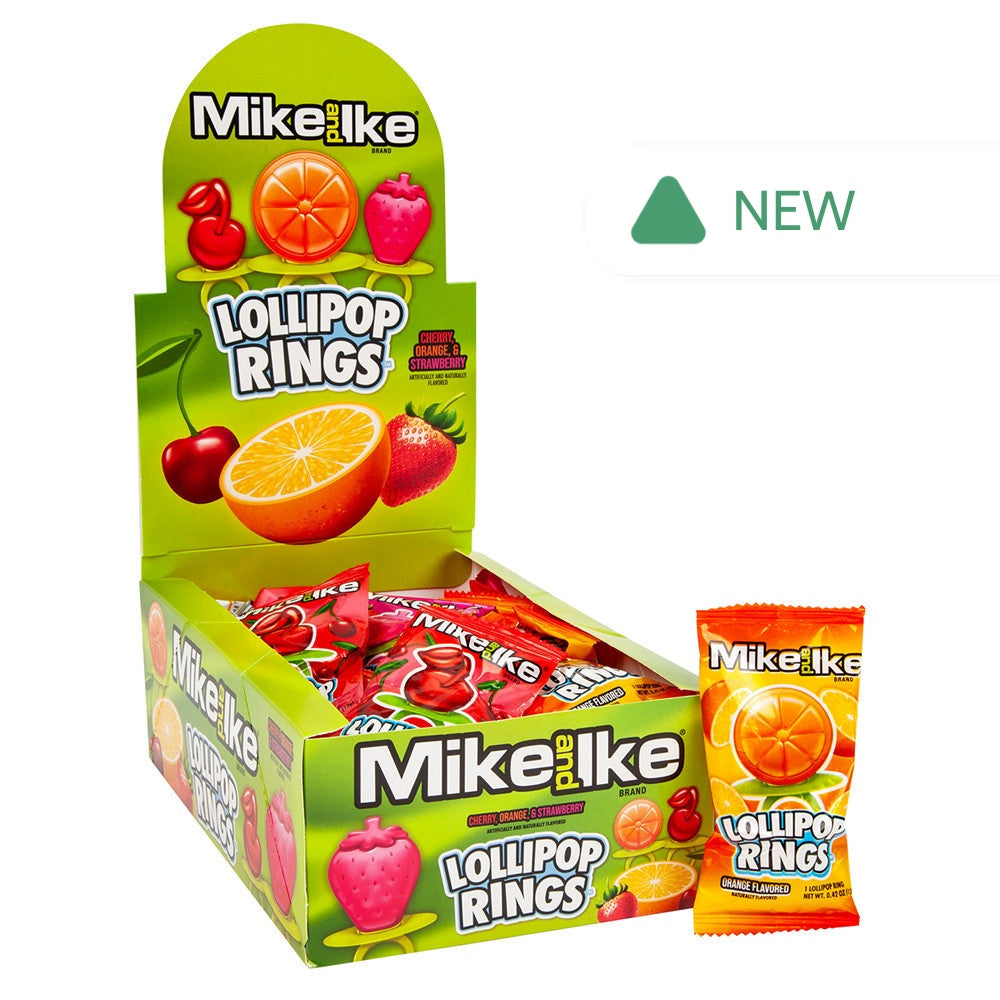 Wholesale Mike And Ike Lollipop Rings 0.42 Oz- Bulk