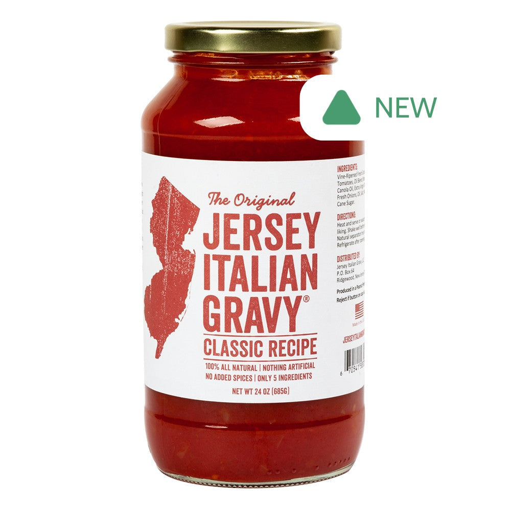 Wholesale Jersey Italian Gravy Classic 24 Oz Jar- Bulk