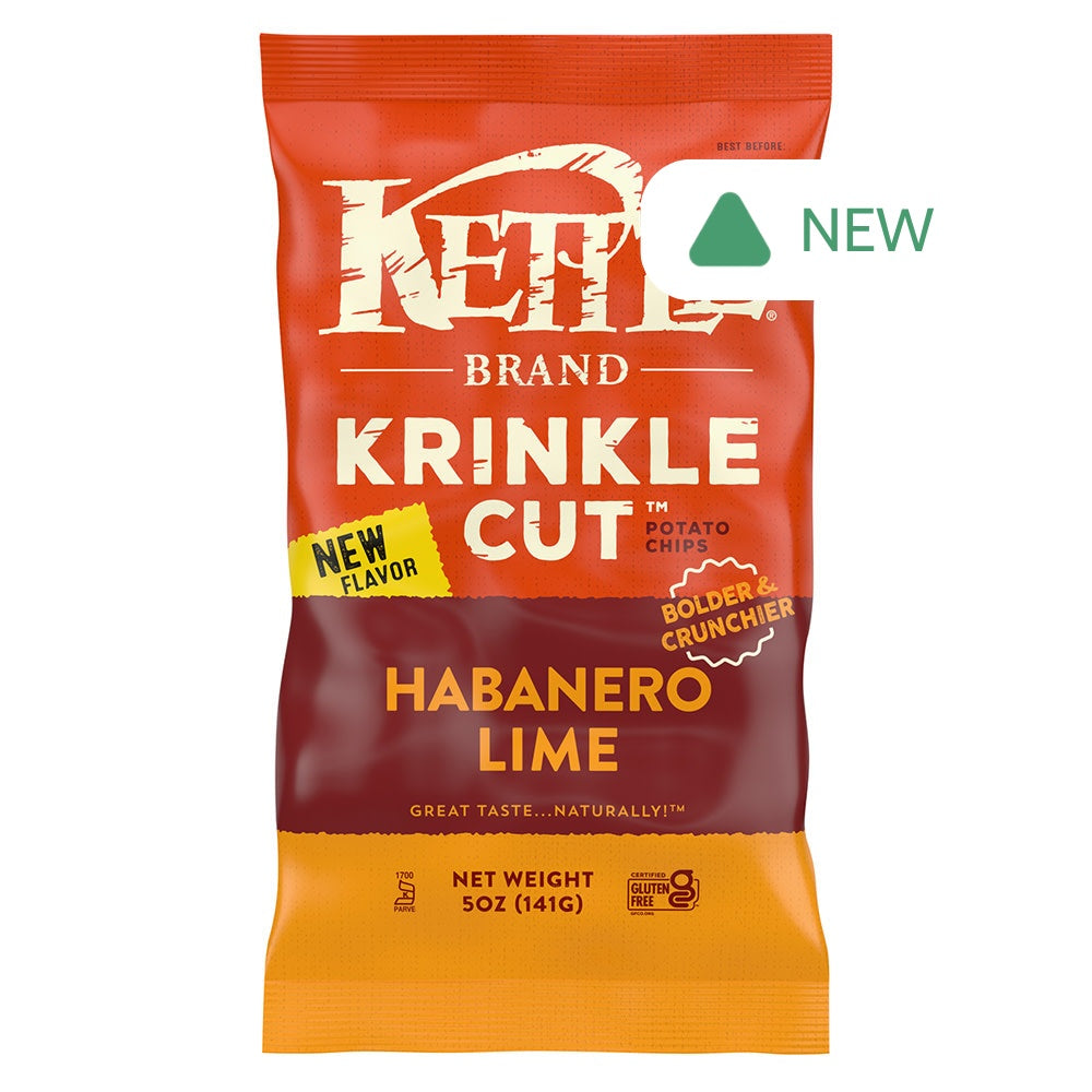 Wholesale Kettle Krinkle Cut Habanero Lime Potato Chips 5 Oz Bag- Bulk