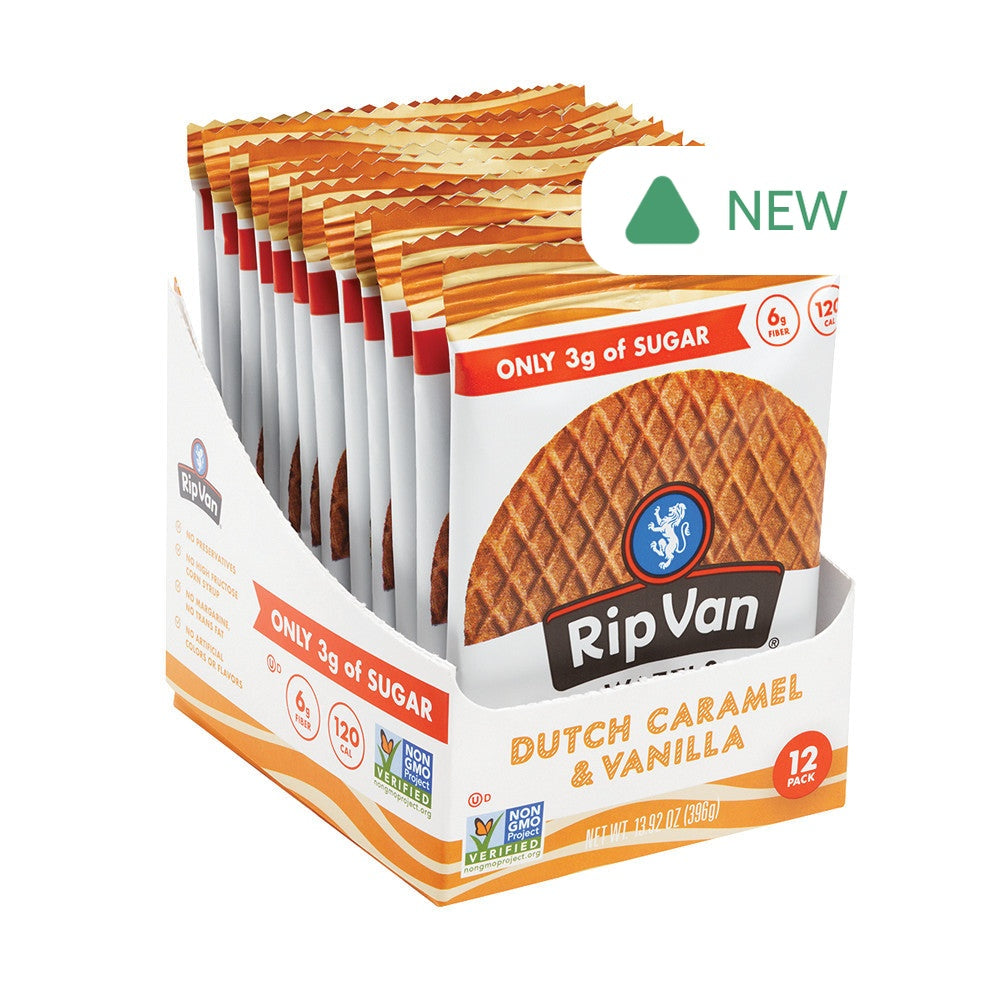 Wholesale Rip Van Wafels Dutch Caramel & Vanilla 1.16 Oz- Bulk