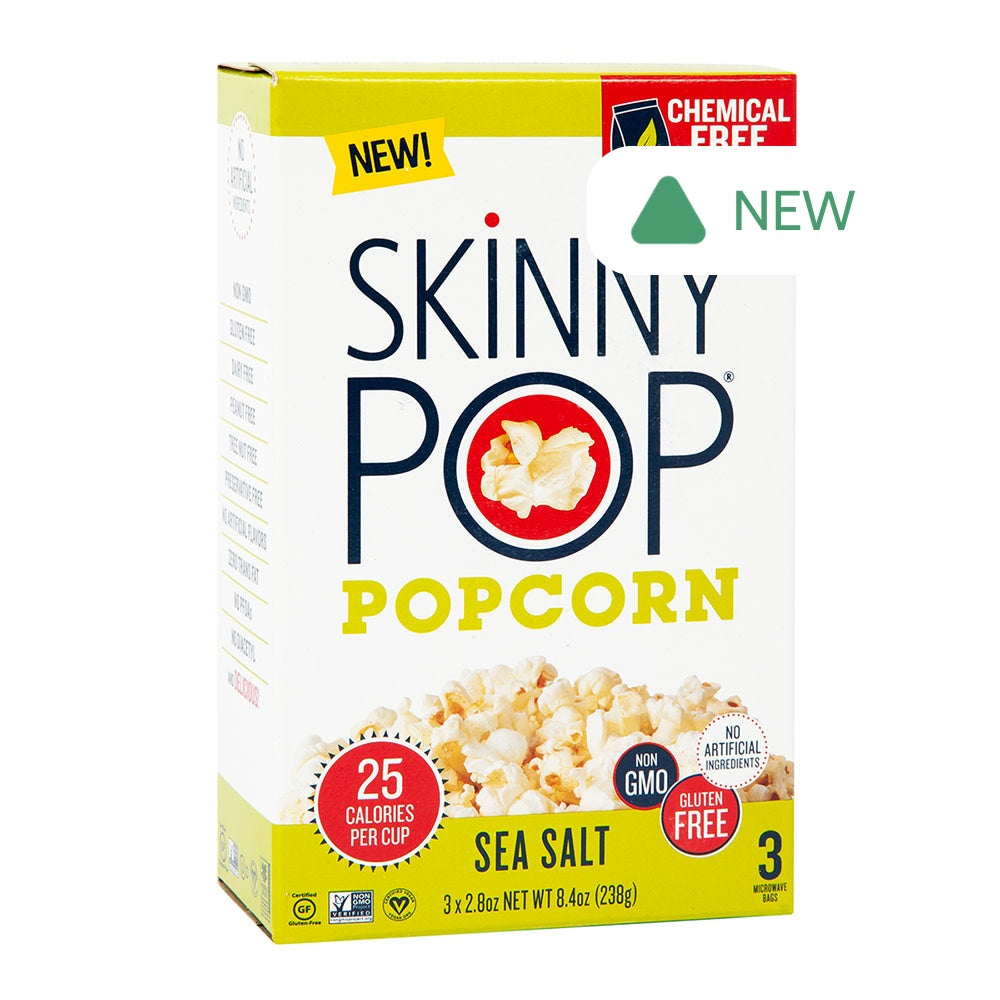 Wholesale Skinnypop Microwave Sea Salt Popcorn 8.4 Oz Box- Bulk