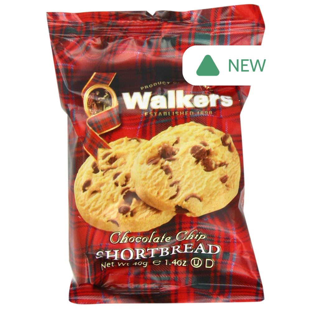 Wholesale Walkers Chocolate Chip Shortbread Twin Pack 1.4 Oz- Bulk