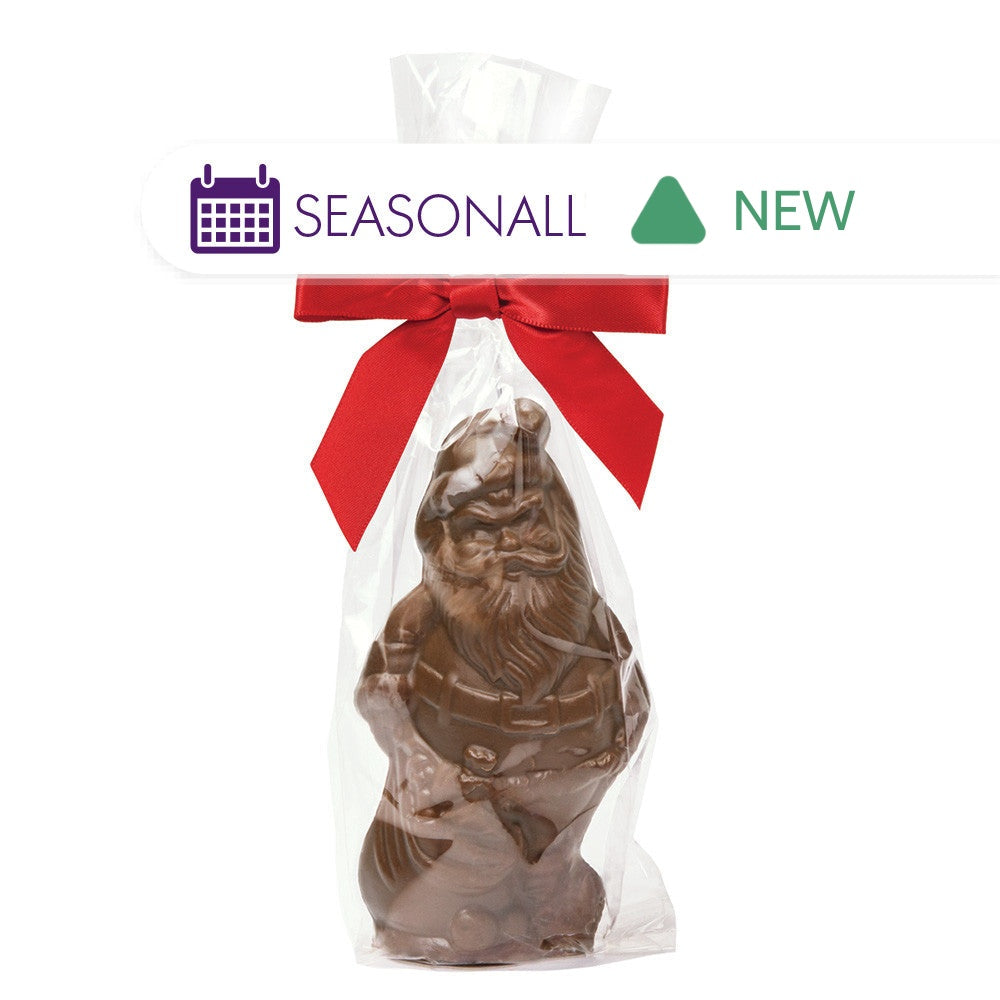 Wholesale Nancy Adams Solid Milk Chocolate Santa 7 Oz- Bulk