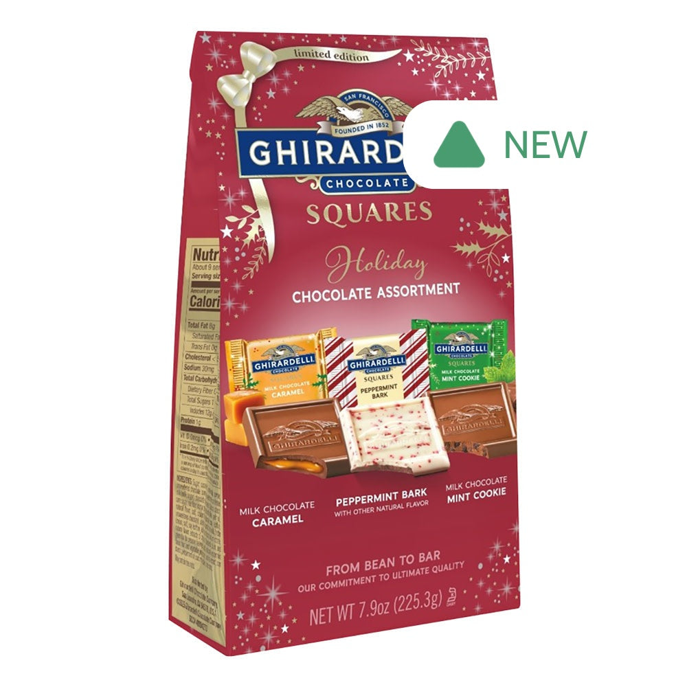 Wholesale Ghirardelli Assorted Holiday Chocolate Squares Large 7.9 Oz Bag- Bulk