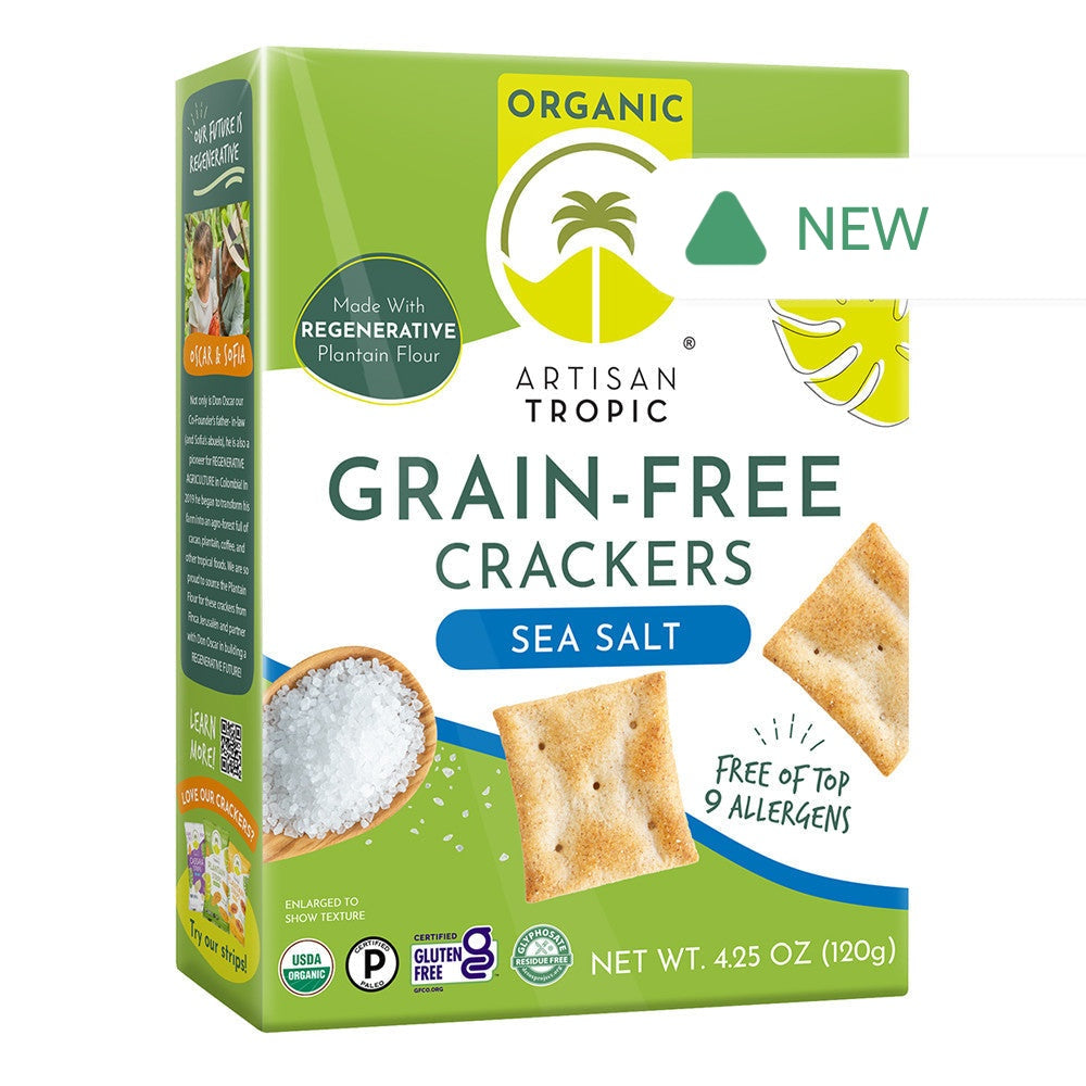 Wholesale Artisan Tropic Crackers Sea Salt 4.25 Oz Box- Bulk
