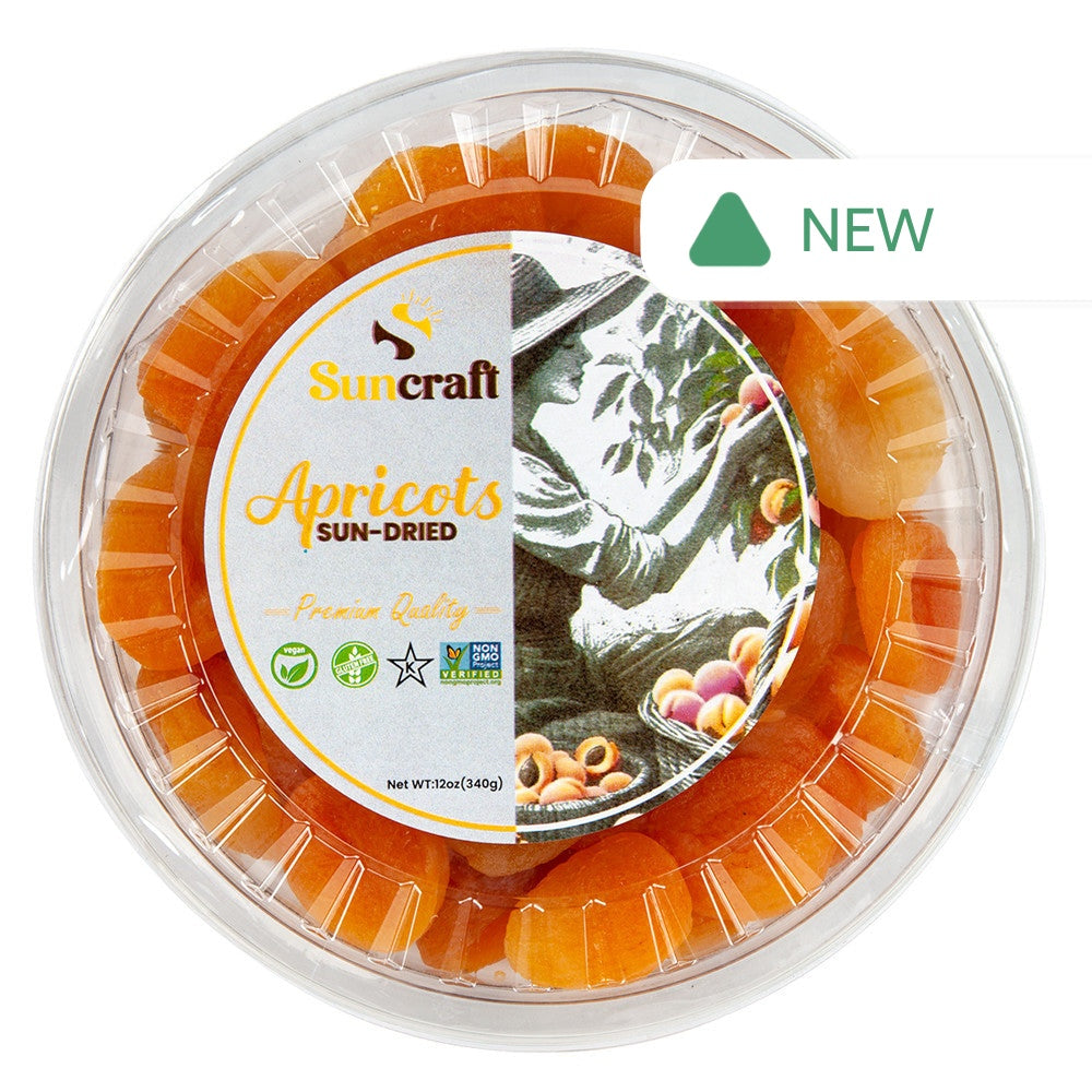 Wholesale Apricots Turkish Dried 12 Oz Round Tub- Bulk