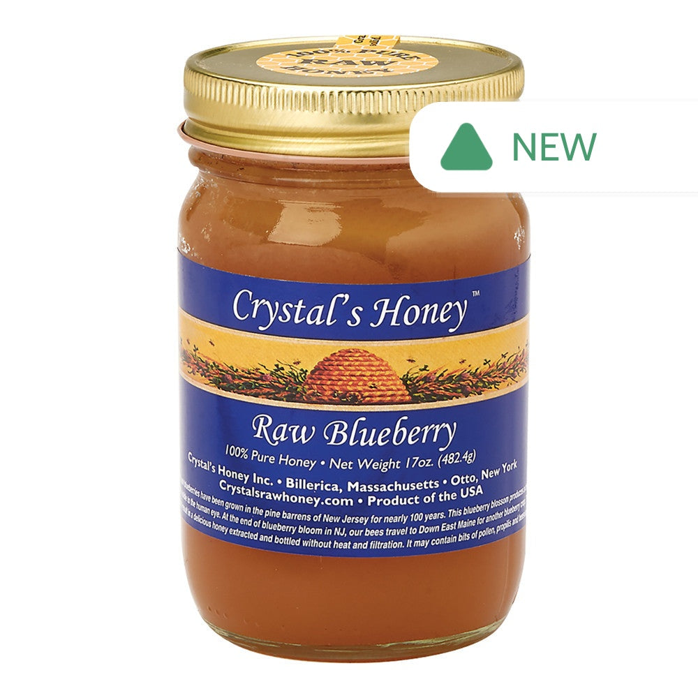 Wholesale Crystal’S Honey Raw Blueberry Honey 17 Oz Jar- Bulk