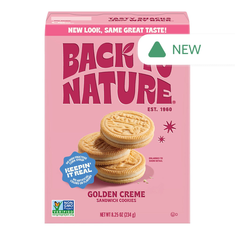 Wholesale Back To Nature Golden Creme Sandwich Cookie 8.25 Oz Box- Bulk