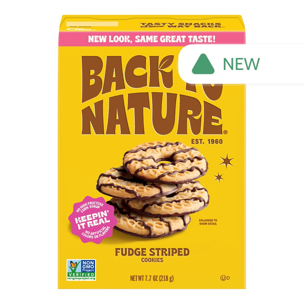 Wholesale Back To Nature Fudge Striped Cookies 7.7 Oz Box- Bulk
