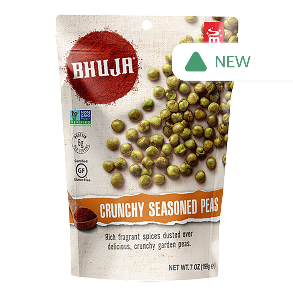Wholesale Bhuja Snacks Crunchy Seasoned Peas 7 Oz Bag- Bulk