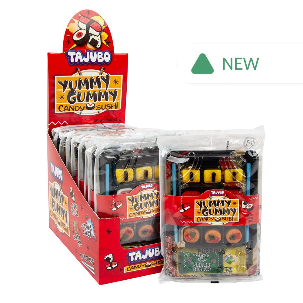 Wholesale Tajubo Yummy Gummy Candy Sushi 1.62 Oz Tray- Bulk