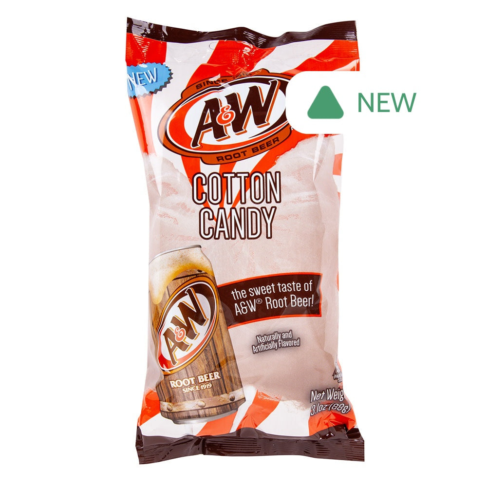 Wholesale A&W Root Beer Cotton Candy 3.1 Oz Peg Bag- Bulk