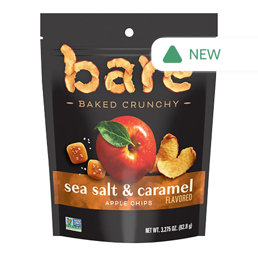 Wholesale Bare Sea Salt & Caramel Apple Chips 3.275 Oz Pouch- Bulk