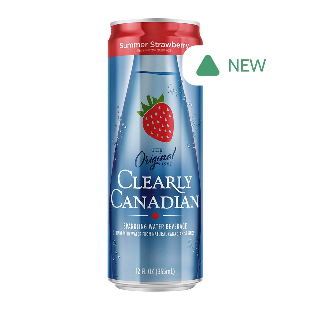 Wholesale Clearly Canadian Summer Strawberry 12 Oz Can- Bulk