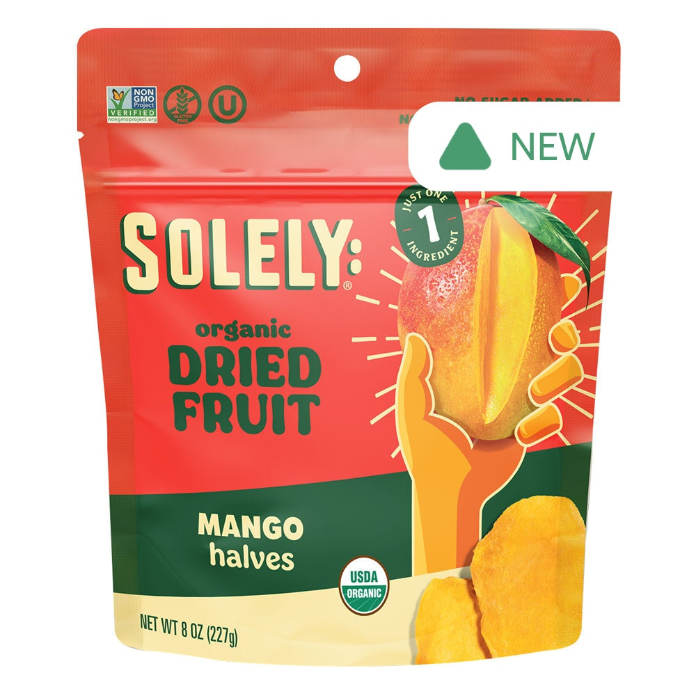 Wholesale Solely Mango Halves Dried Fruit 8 Oz Bag- Bulk