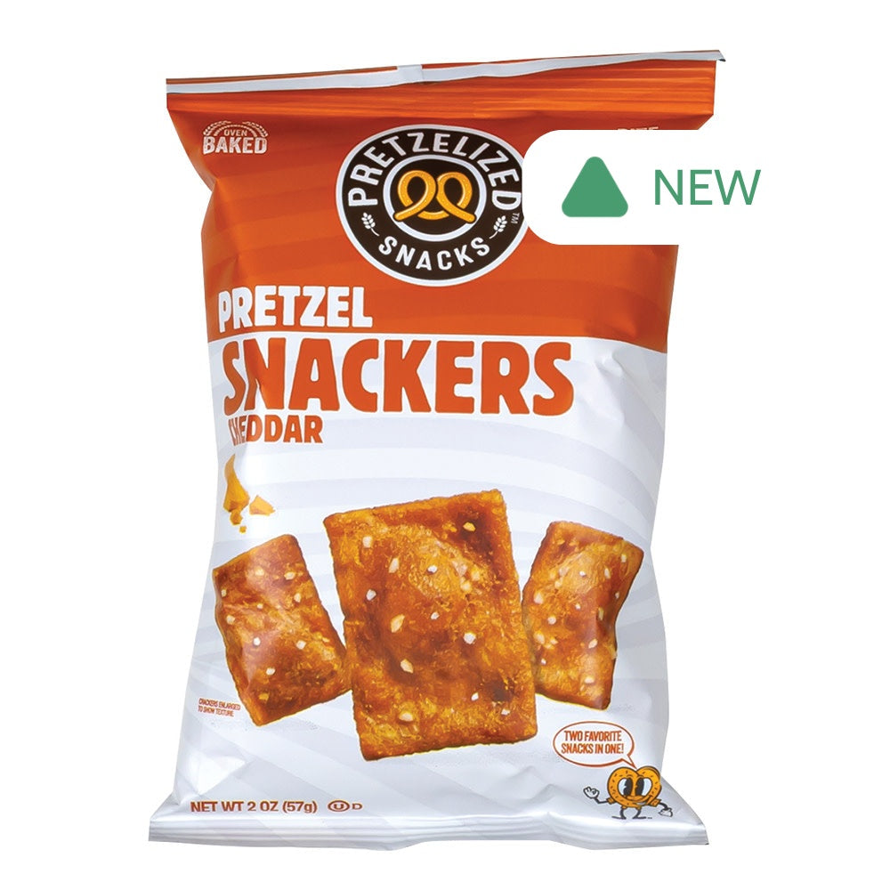 Wholesale Pretzelized Cheddar Pretzel Crackers 2 Oz Bag- Bulk